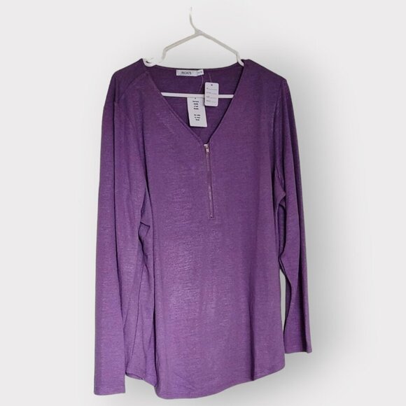RICKI'S WOMENS SIZE XL PURPLE LONG SLEEVE SHIRT - Picture 1 of 3